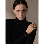 Collier et Bracelet Zircones Colorées — Argent 925 Plaqué Or 18K Bijoux de Paris