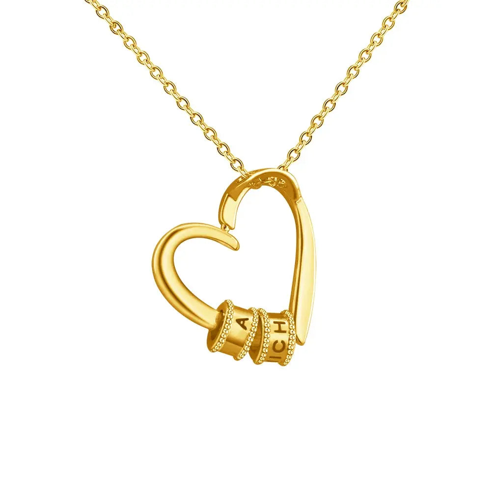 Collier Cœur Personnalisé — Argent 925 Plaqué Or 18K Bijoux de Paris