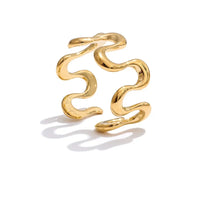 Bague Ouverte Irrégulière — Argent 925 Plaqué Or 18K Bijoux de Paris