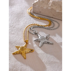 Collier Pendentif Étoile de Mer — Argent 925 Plaqué Or 18K Bijoux de Paris
