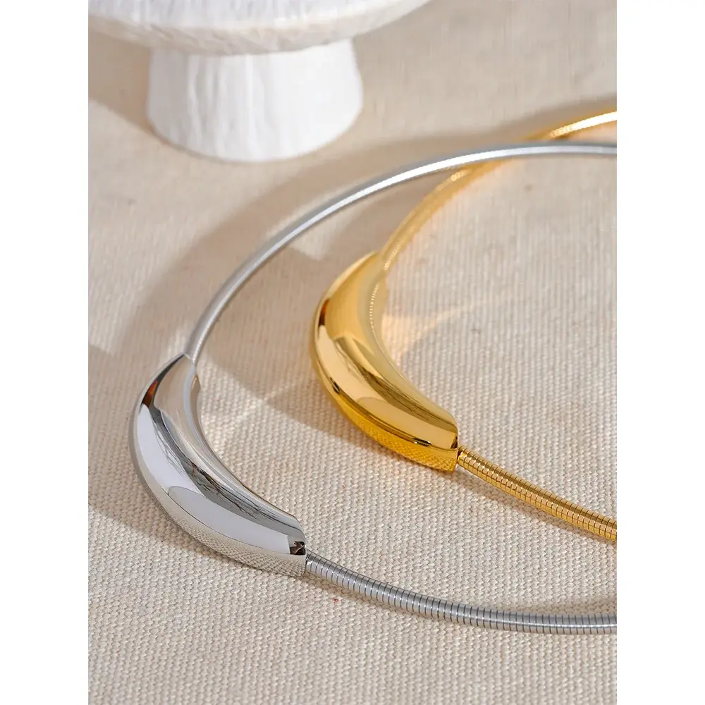 Chaîne Ras du Cou — Argent 925 Plaqué Or 18K Bijoux de Paris
