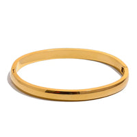 Jonc Lisse Doré — Argent 925 Plaqué Or 18K Bijoux de Paris