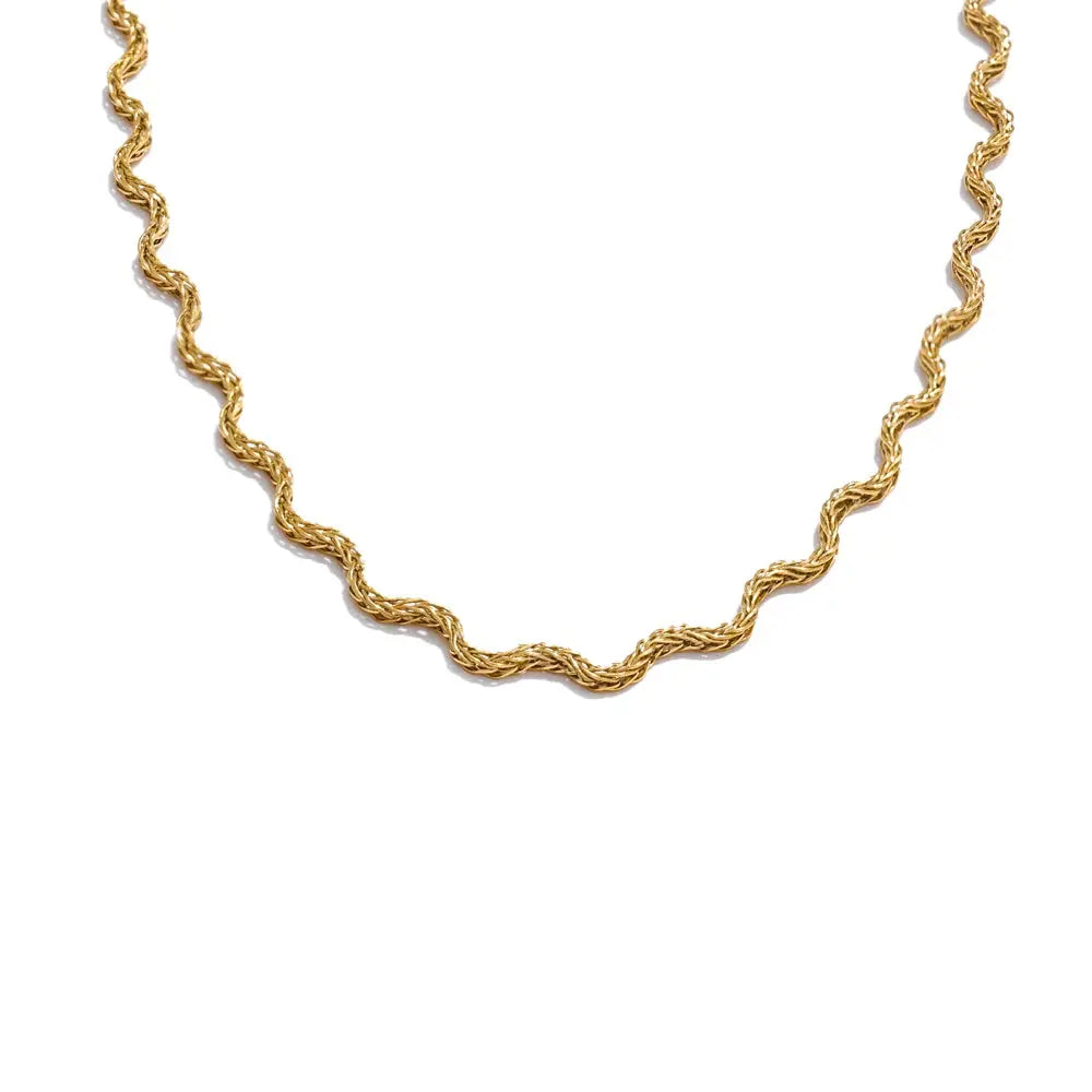 Collier Chaîne Maille Dorée — Argent 925 Plaqué Or 18K Bijoux de Paris