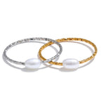 Bague Fine Perle d'Eau Douce — Argent 925 Plaqué Or 18K Bijoux de Paris
