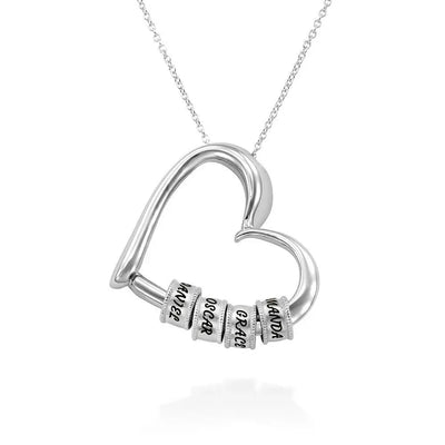 Personalized Heart Necklace — 18K Gold Plated Stainless Steel 