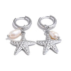 Boucles d'Oreilles Coquillage Perle d'Eau Douce — Argent 925 Plaqué Or 18K Bijoux de Paris
