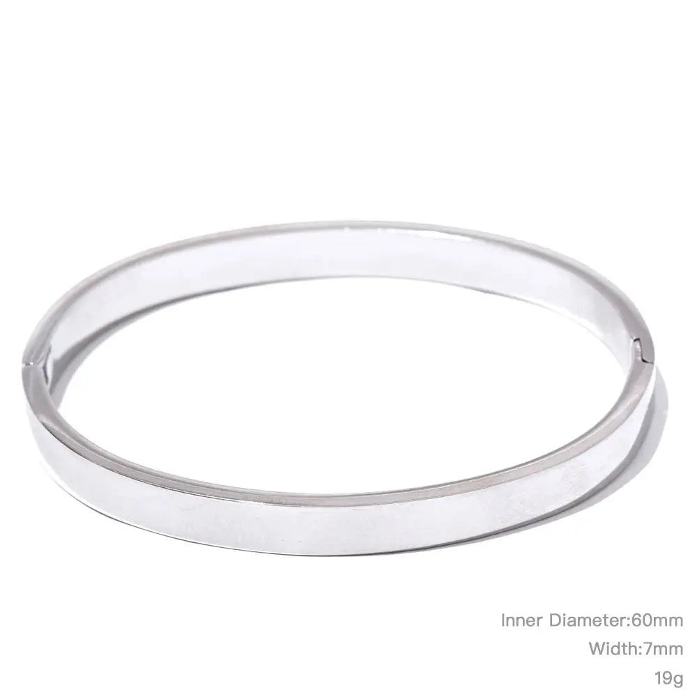 Jonc Rond Texturé Large — Argent 925 Plaqué Or 18K From Paris Jewelry
