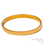 Jonc Rond Texturé Large — Argent 925 Plaqué Or 18K From Paris Jewelry