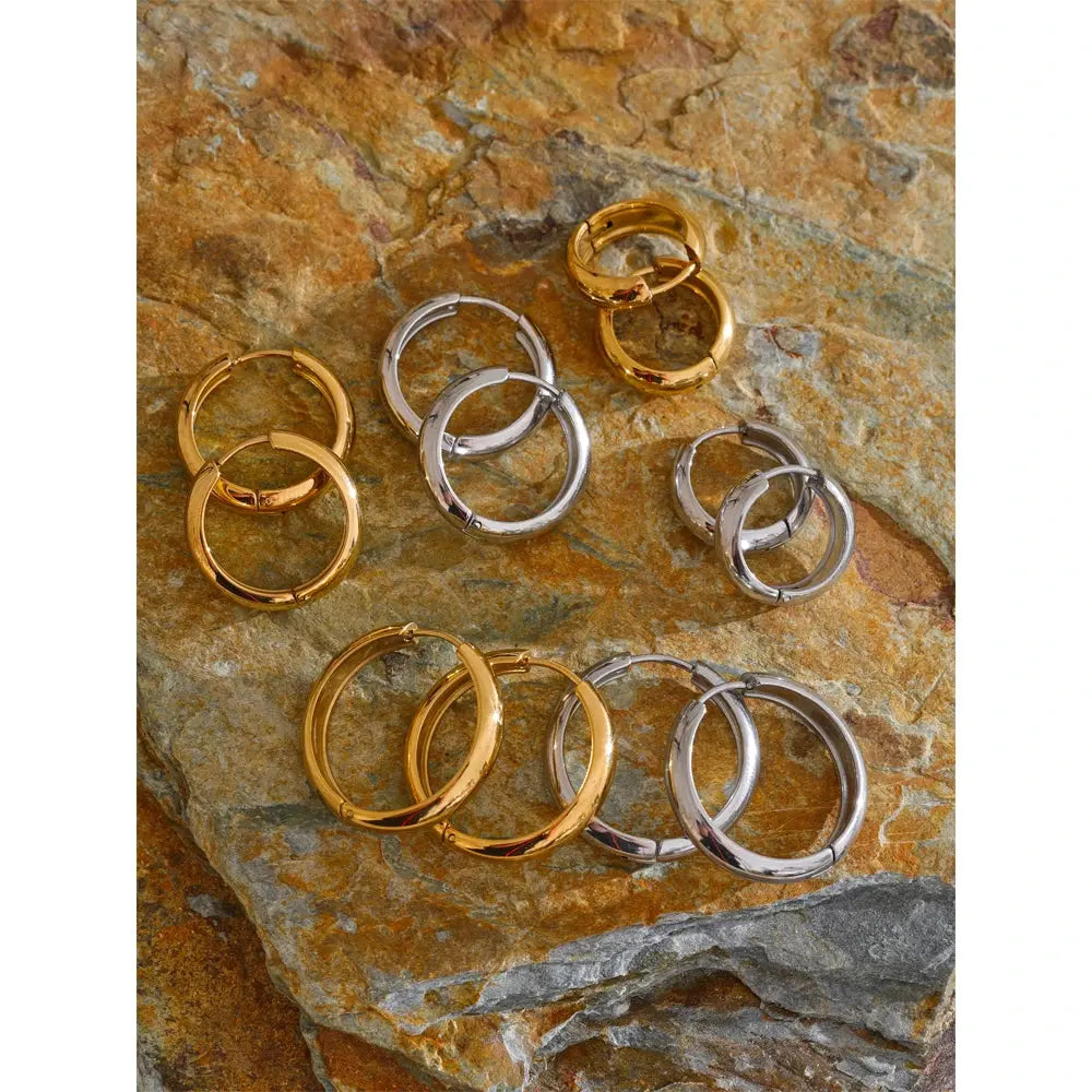 Créoles Classiques — Argent 925 Plaqué Or 18K Bijoux de Paris