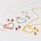 Collier Cœur Personnalisé — Argent 925 Plaqué Or 18K Bijoux de Paris